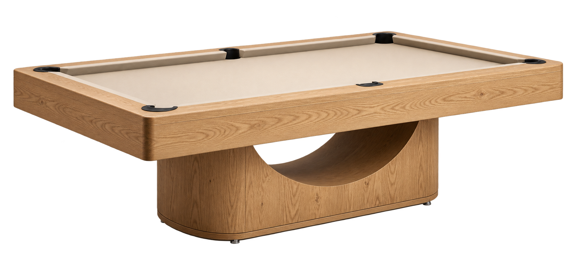 Dune oak pool table with cream cloth